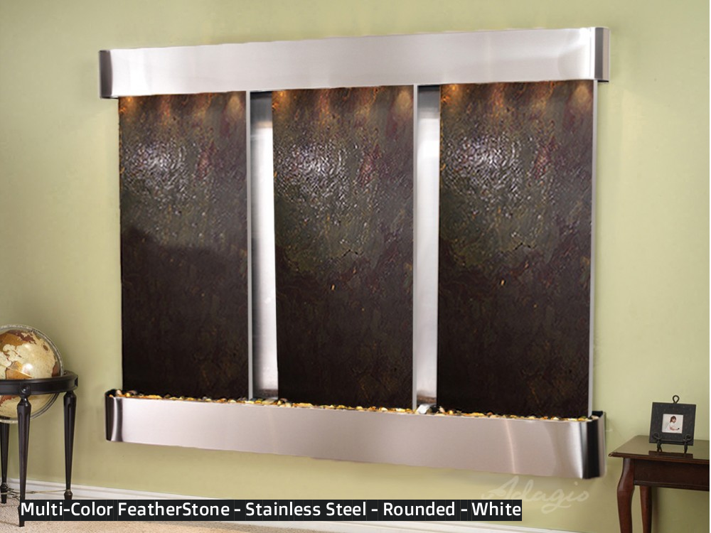 Adagio Deep Creek Falls 69”H x 91”W Indoor Water Wall Fountain DCR1002