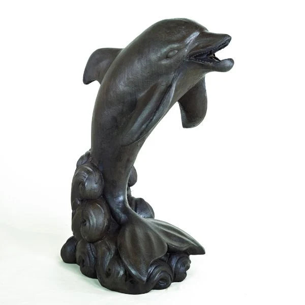 Giannini Garden Delfino Plumbed Concrete Dolphin Fountain 8123
