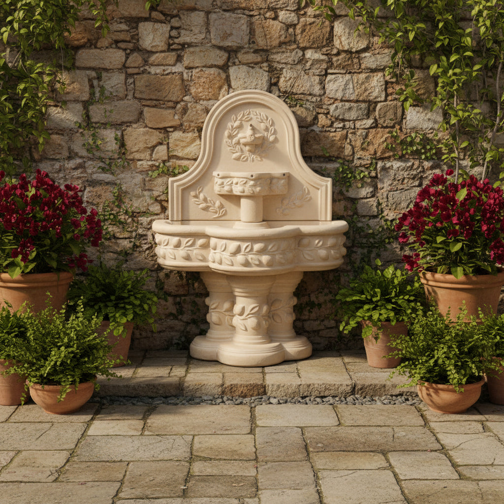 Giannini Garden Deruta Lemon Outdoor Wall Fountain 1128