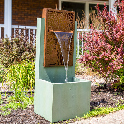 Sunnydaze 41.25" Mighty Oak Outdoor Water Fountain with Lights