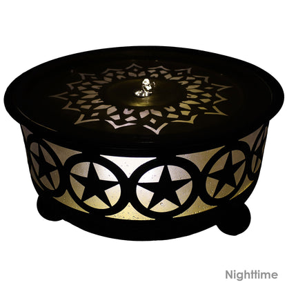 Sunnydaze 14.25" All Star Galvanized Iron Bowl Outdoor Water Fountain