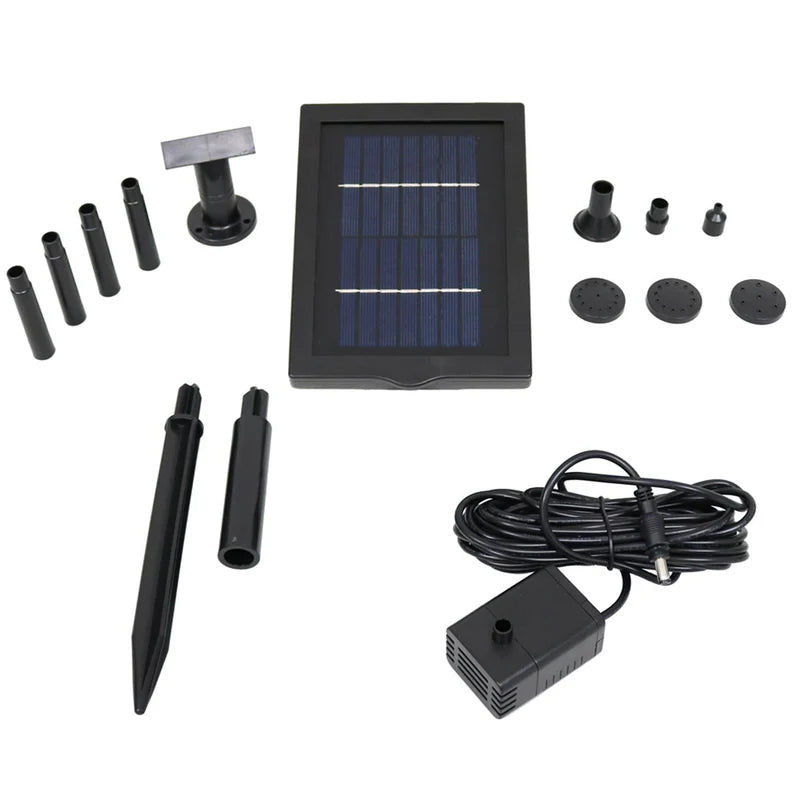 Sunnydaze 40 GPH 24" Lift Solar Pump and Solar Panel Kit with 5 Spray Heads AMP-P001B1