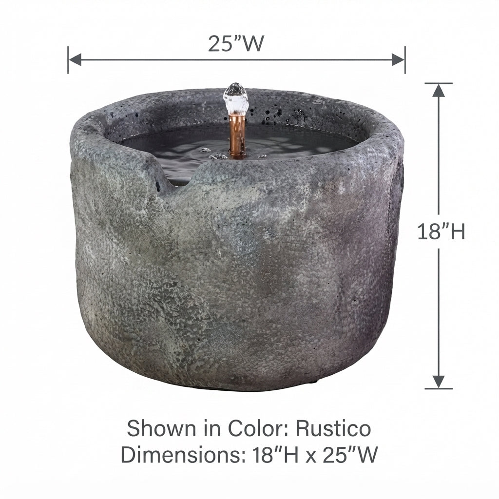 Giannini Garden Ladera Trough Outdoor Water Fountain 1842