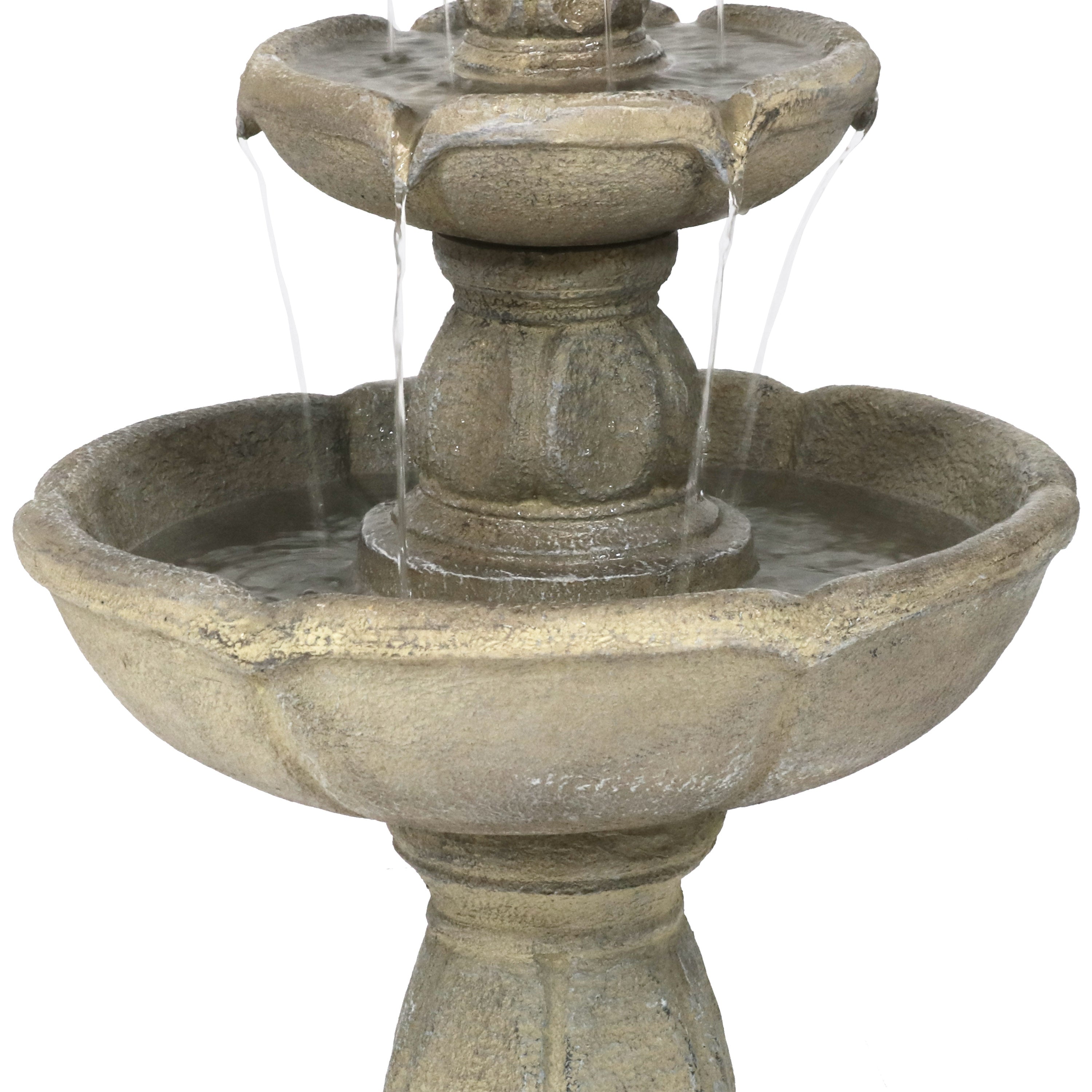 Sunnydaze 35" H Birds' Delight Outdoor Water Fountain with Pump