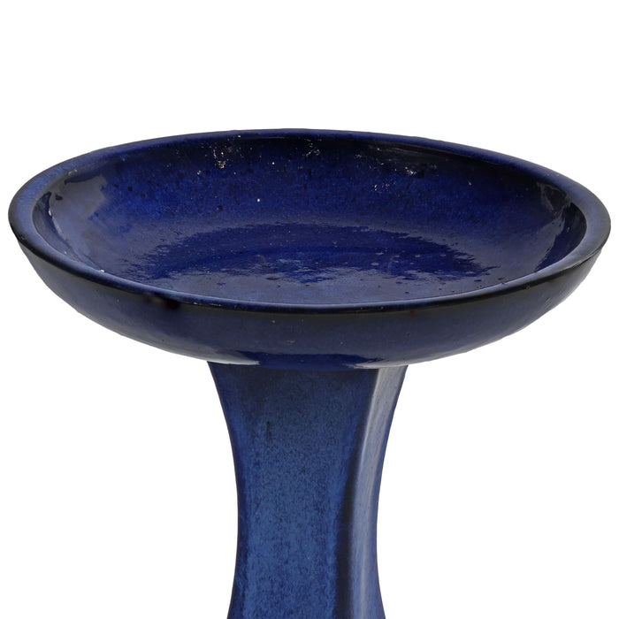 Sunnydaze Nantes 16" H Outdoor Ceramic Bird Bath
