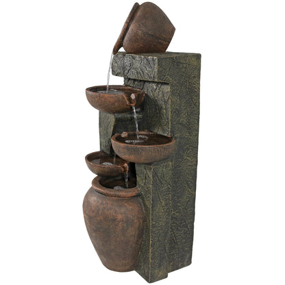 Sunnydaze 39" Cascading Earthenware Pottery Stream Fountain