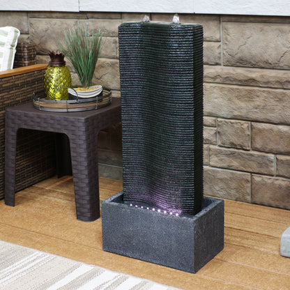 Sunnydaze 31" Rippling Tower Outdoor Water Fountain