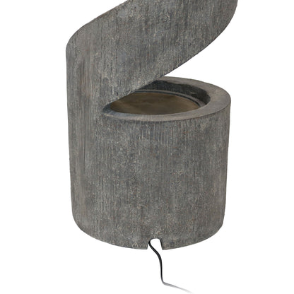 Sunnydaze 31" Showering Spiral Electric Water Fountain with LED Light