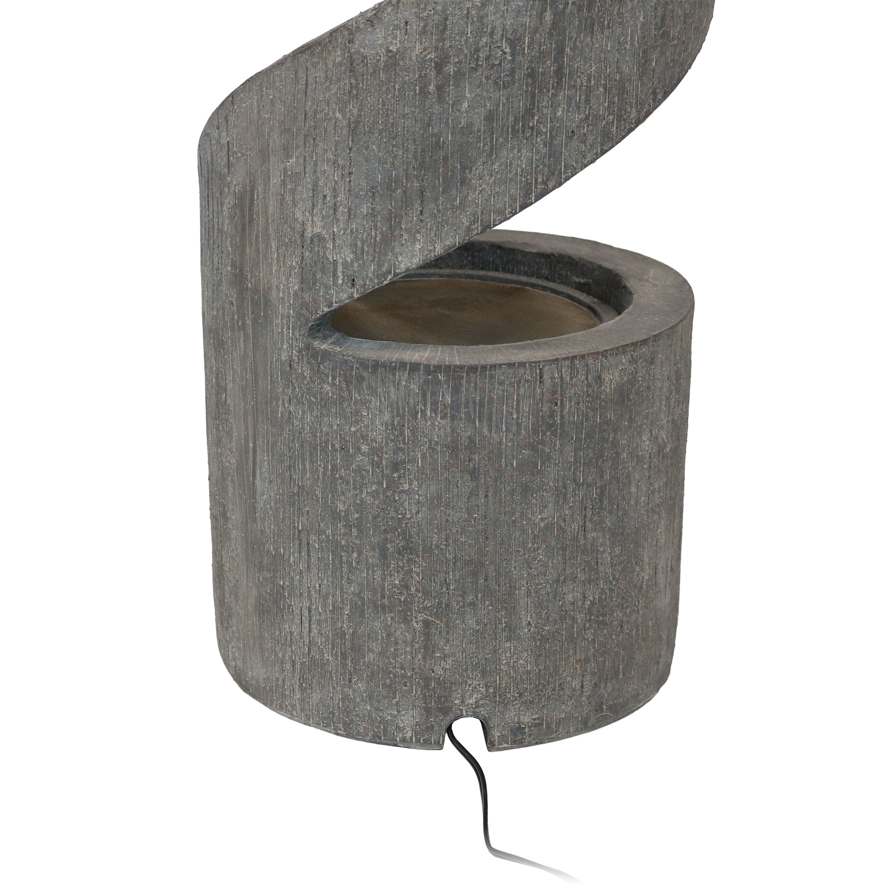 Sunnydaze 31" Showering Spiral Electric Water Fountain with LED Light