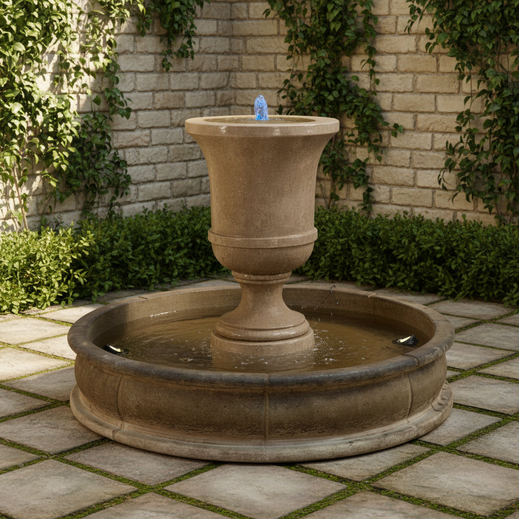 Giannini Garden Fascea Urna Outdoor Water Fountain with 51" Pond 1703