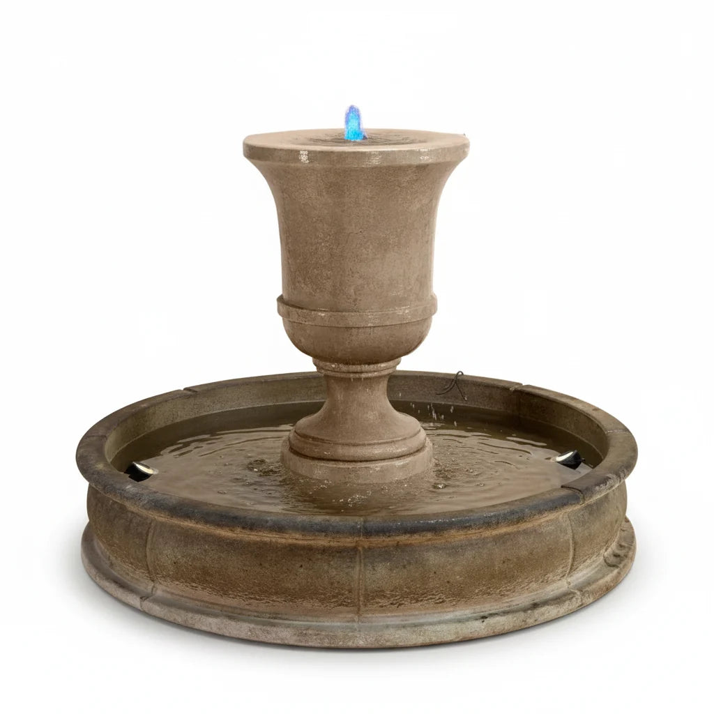 Giannini Garden Fascea Urna Outdoor Water Fountain with 51" Pond 1703