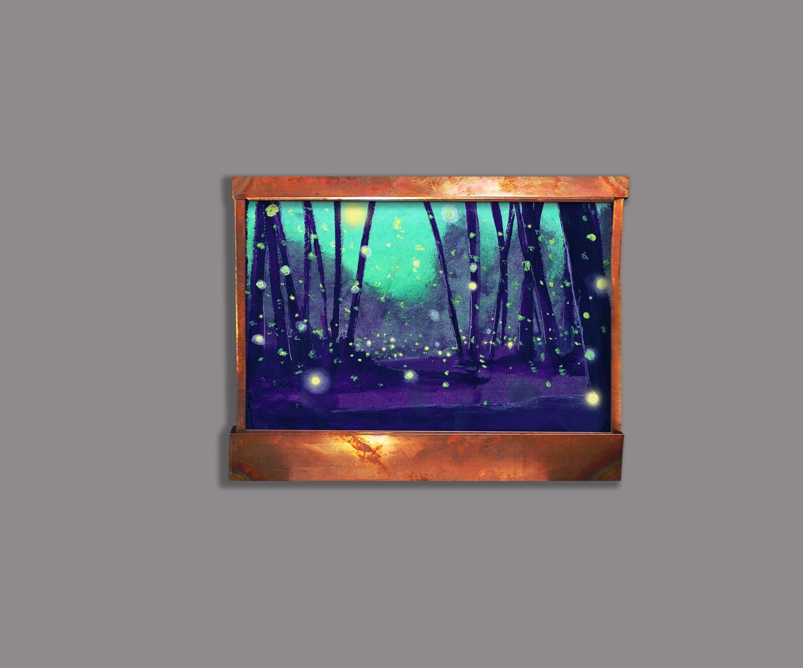 Cameron Harvey Fireflies in Summer 36″ H x 48″ W Indoor Wall Fountain