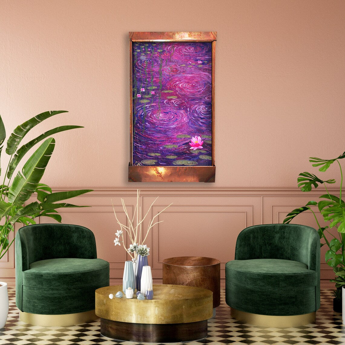 Cameron Harvey Fireflies 48″ H x 28″ W Indoor Wall Fountain