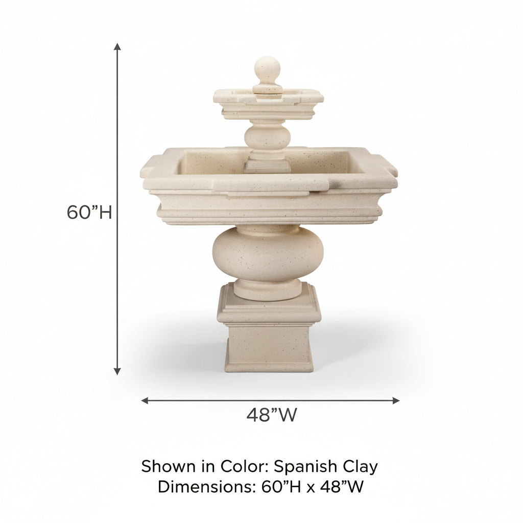 Giannini Garden Fontana Quadra Outdoor Water Fountain 1080