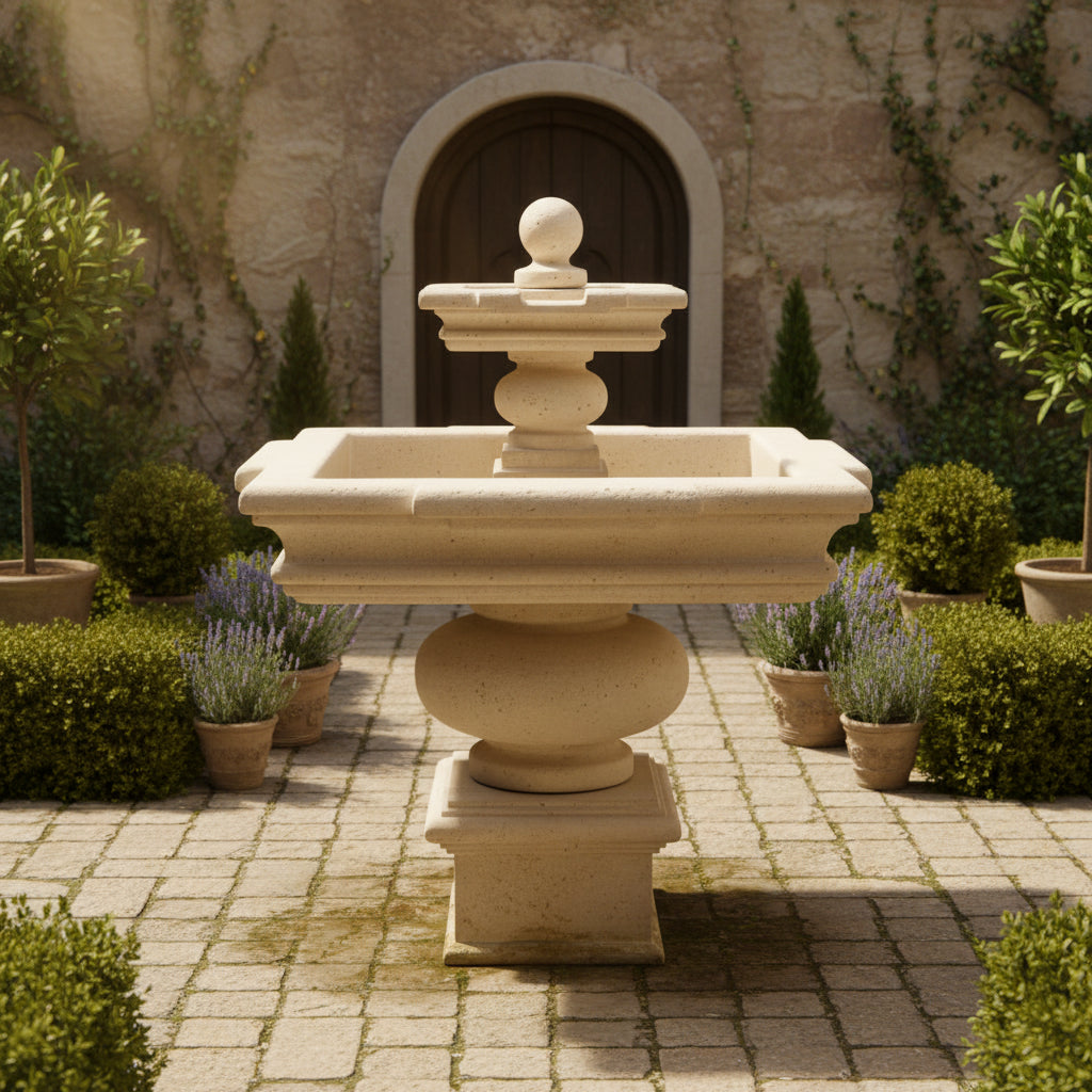 Giannini Garden Fontana Quadra Outdoor Water Fountain 1080