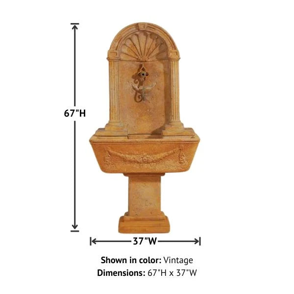 Giannini Garden Foritalico Outdoor Wall Fountain For Spout 1564C
