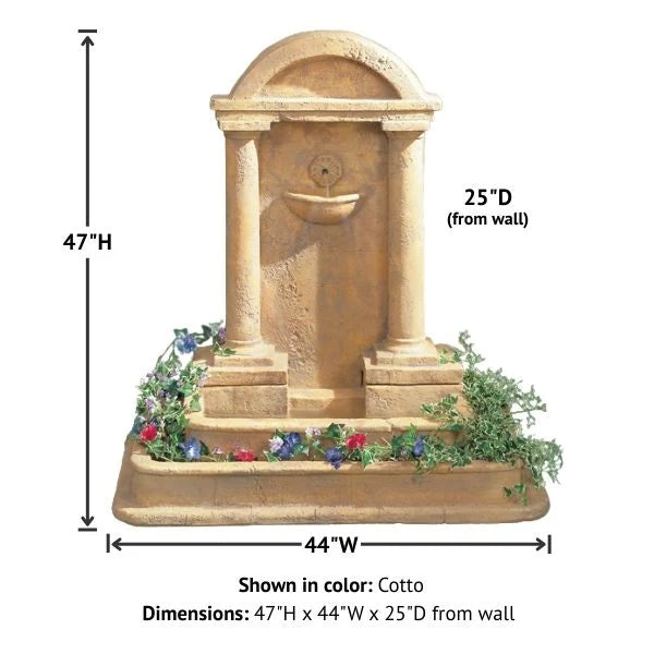 Giannini Garden Foro Romano Outdoor Wall Fountain 101