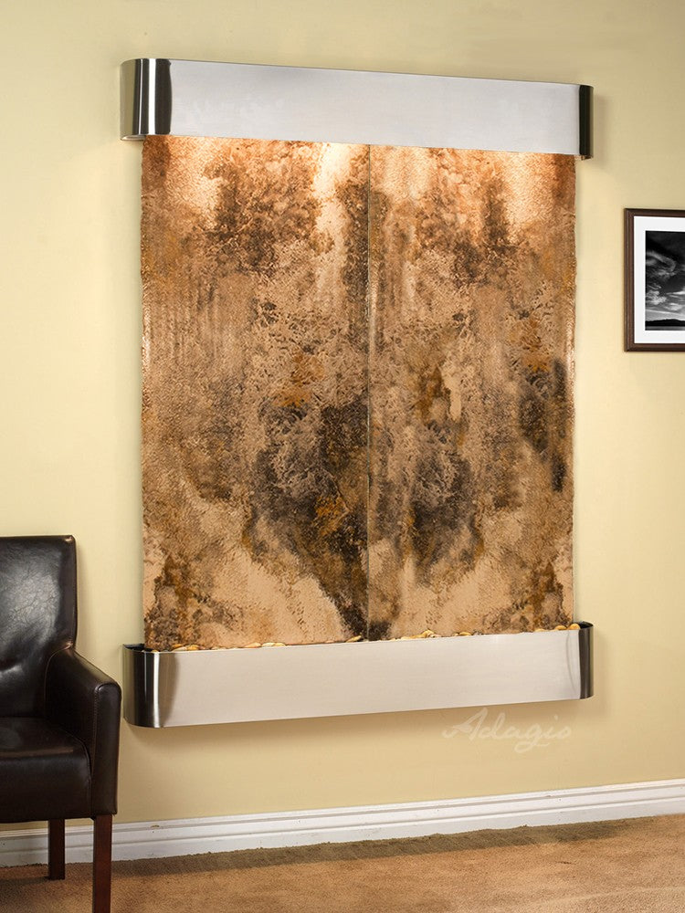 Adagio Majestic River 69"H x 54"W Indoor Wall Fountain MRR1011