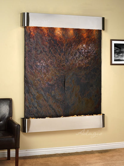 Adagio Majestic River 69"H x 54"W Indoor Wall Fountain MRR1011