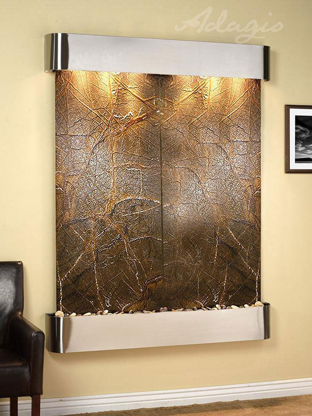 Adagio Majestic River 69"H x 54"W Indoor Wall Fountain MRR1011