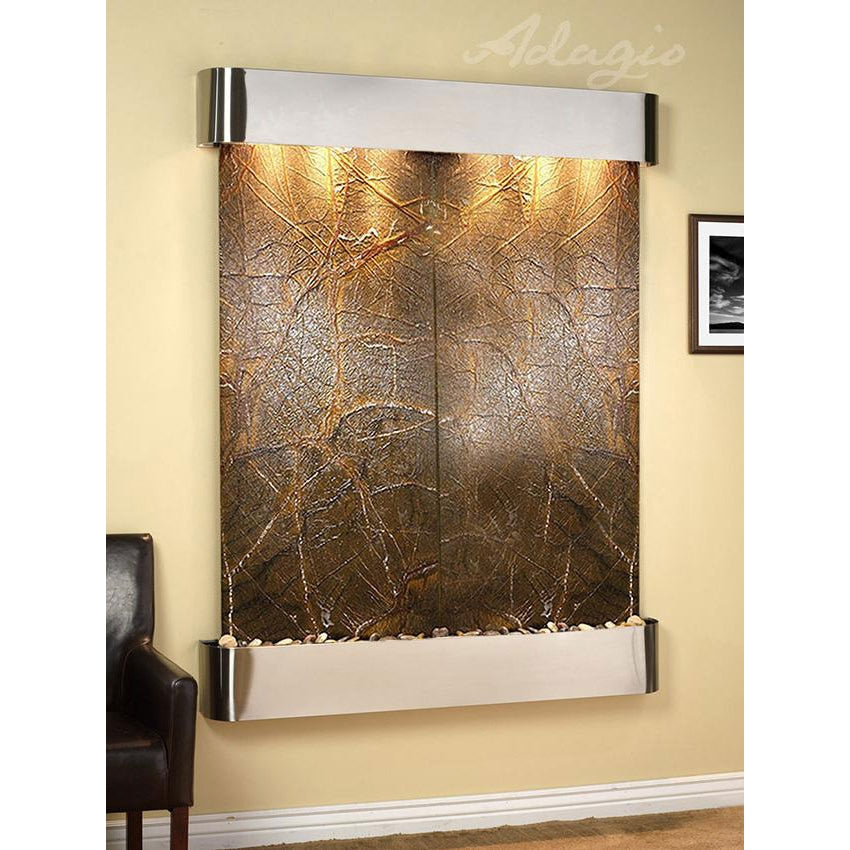 Adagio Majestic River 69"H x 54"W Indoor Wall Fountain MRR1011