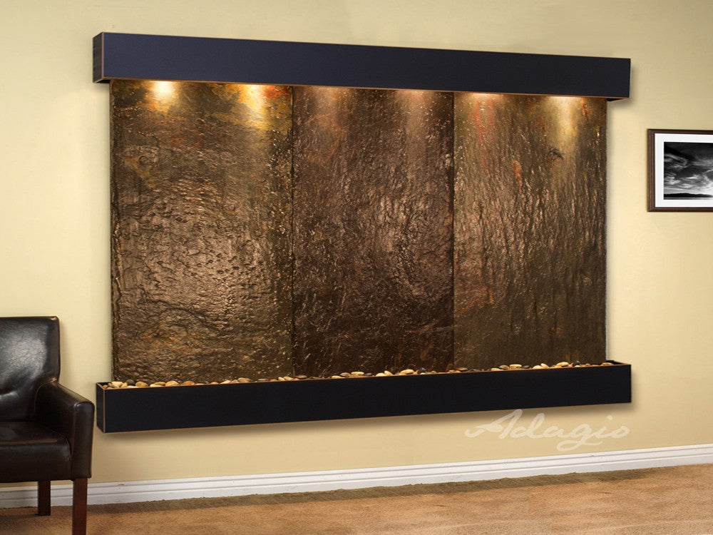 Adagio Solitude River 69"H x 78"W Indoor Wall Fountain SRR1011