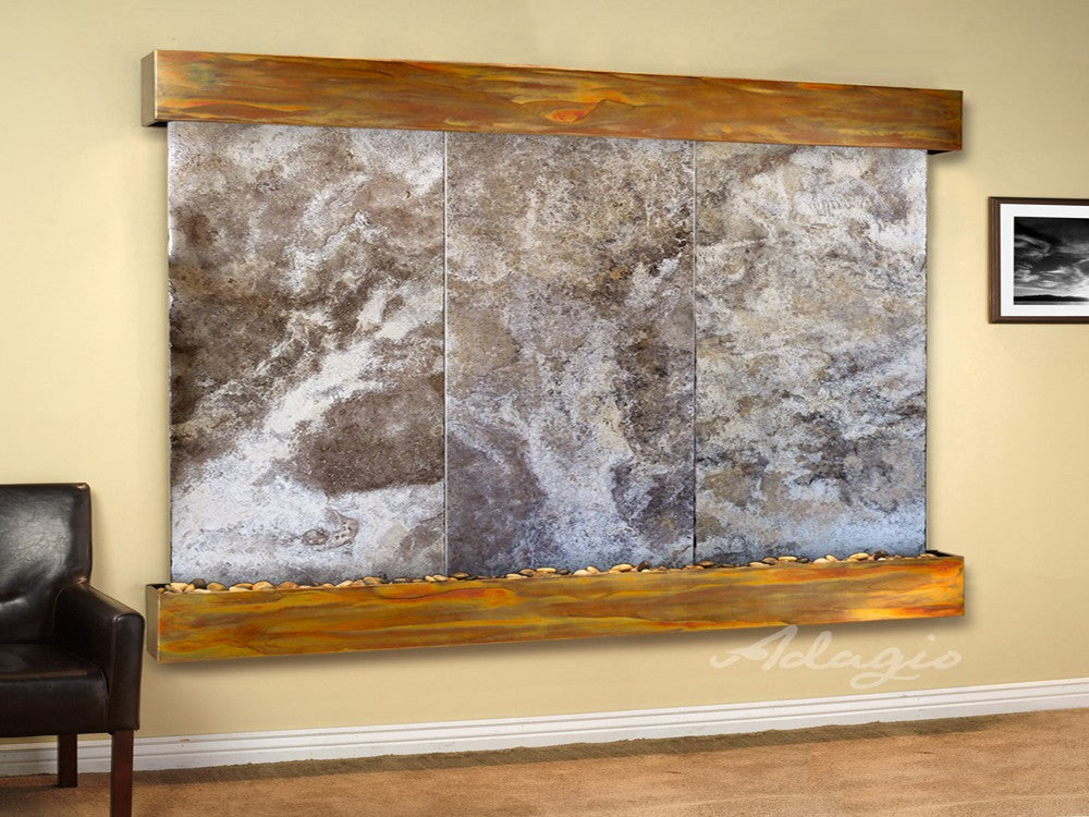 Adagio Solitude River 69"H x 78"W Indoor Wall Fountain SRR1011