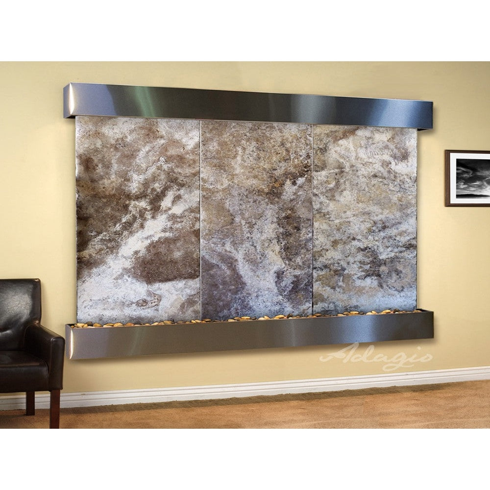 Adagio Solitude River 69"H x 78"W Indoor Wall Fountain SRR1011