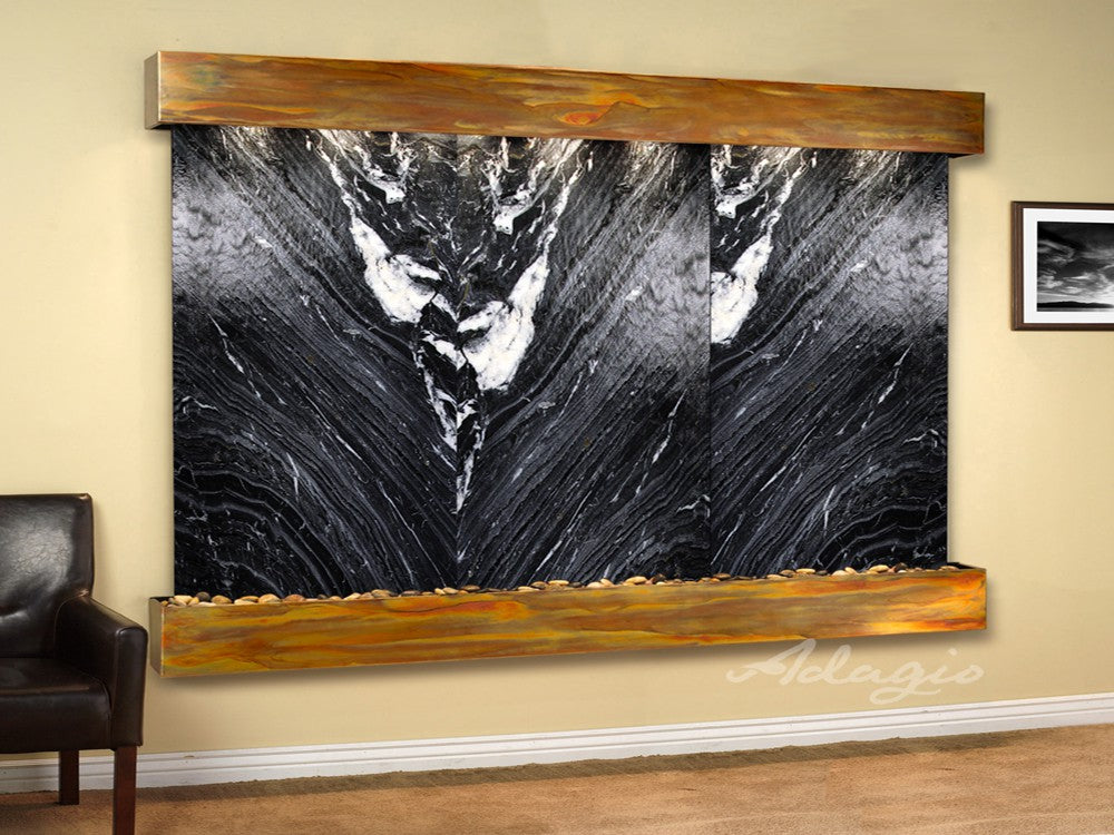 Adagio Solitude River 69"H x 78"W Indoor Wall Fountain SRR1011