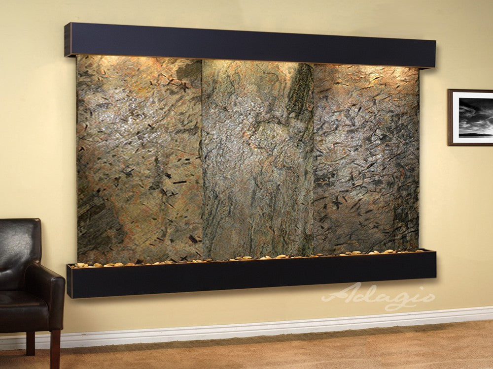 Adagio Solitude River 69"H x 78"W Indoor Wall Fountain SRR1011