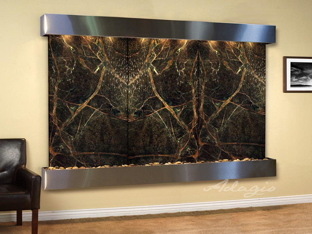 Adagio Solitude River 69"H x 78"W Indoor Wall Fountain SRR1011