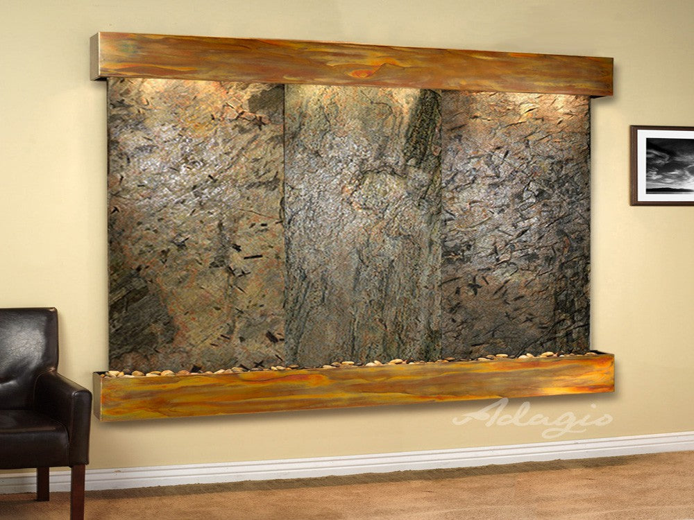 Adagio Solitude River 69"H x 78"W Indoor Wall Fountain SRR1011