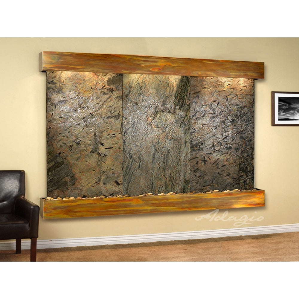 Adagio Solitude River 69"H x 78"W Indoor Wall Fountain SRR1011