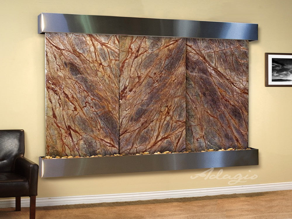 Adagio Solitude River 69"H x 78"W Indoor Wall Fountain SRR1011