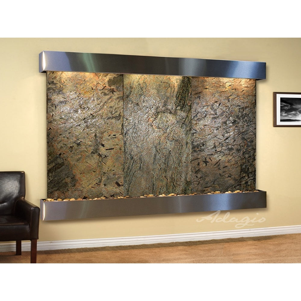 Adagio Solitude River 69"H x 78"W Indoor Wall Fountain SRR1011