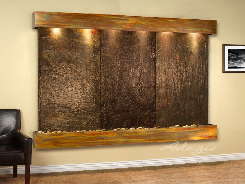 Adagio Solitude River 69"H x 78"W Indoor Wall Fountain SRR1011