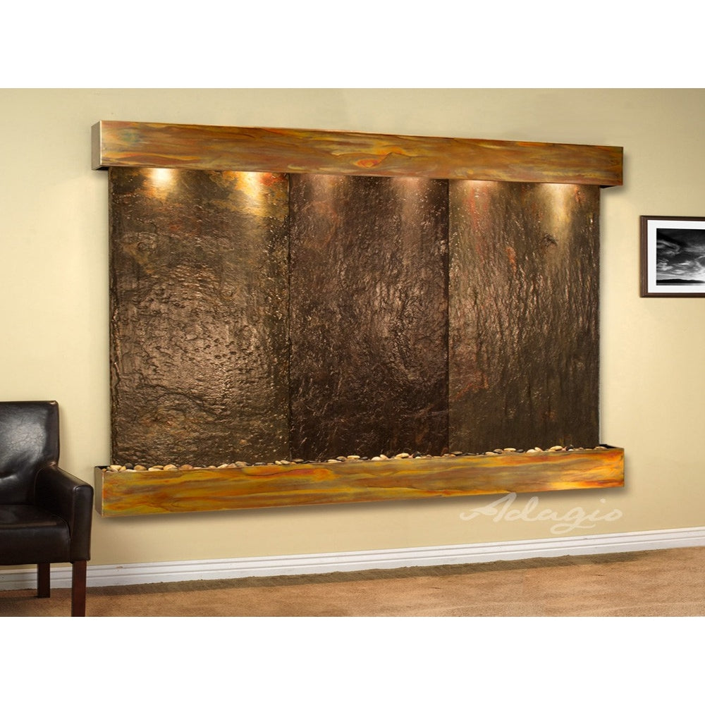 Adagio Solitude River 69"H x 78"W Indoor Wall Fountain SRR1011