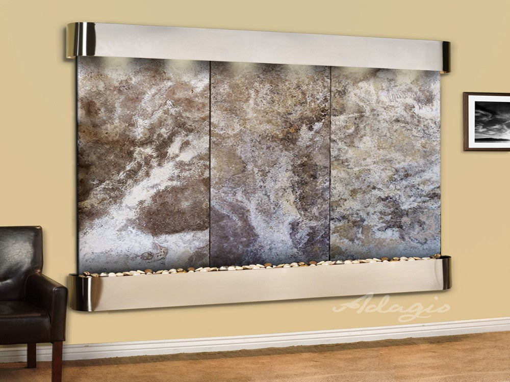 Adagio Solitude River 69"H x 78"W Indoor Wall Fountain SRR1011