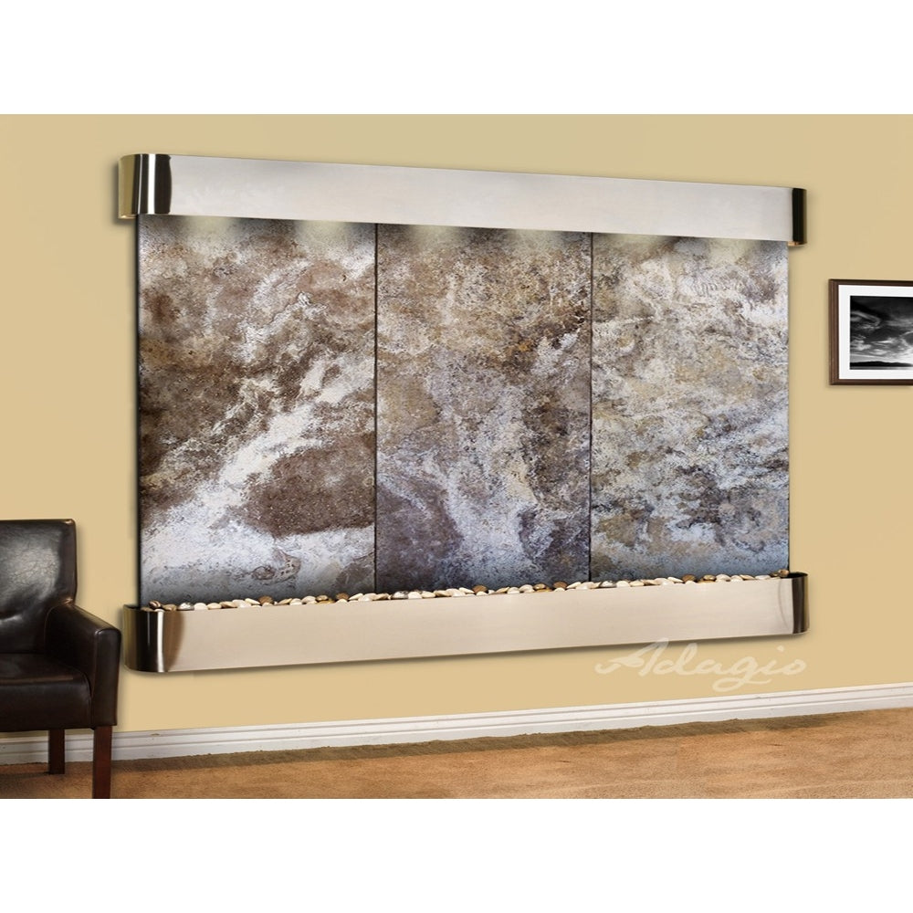 Adagio Solitude River 69"H x 78"W Indoor Wall Fountain SRR1011