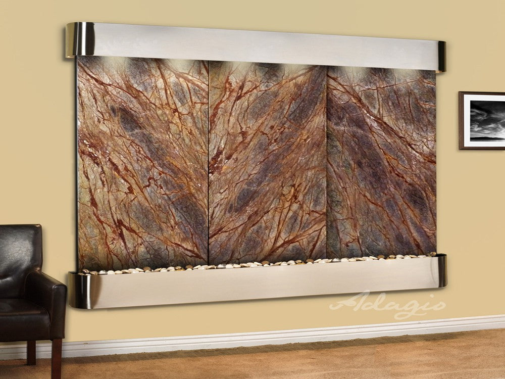Adagio Solitude River 69"H x 78"W Indoor Wall Fountain SRR1011