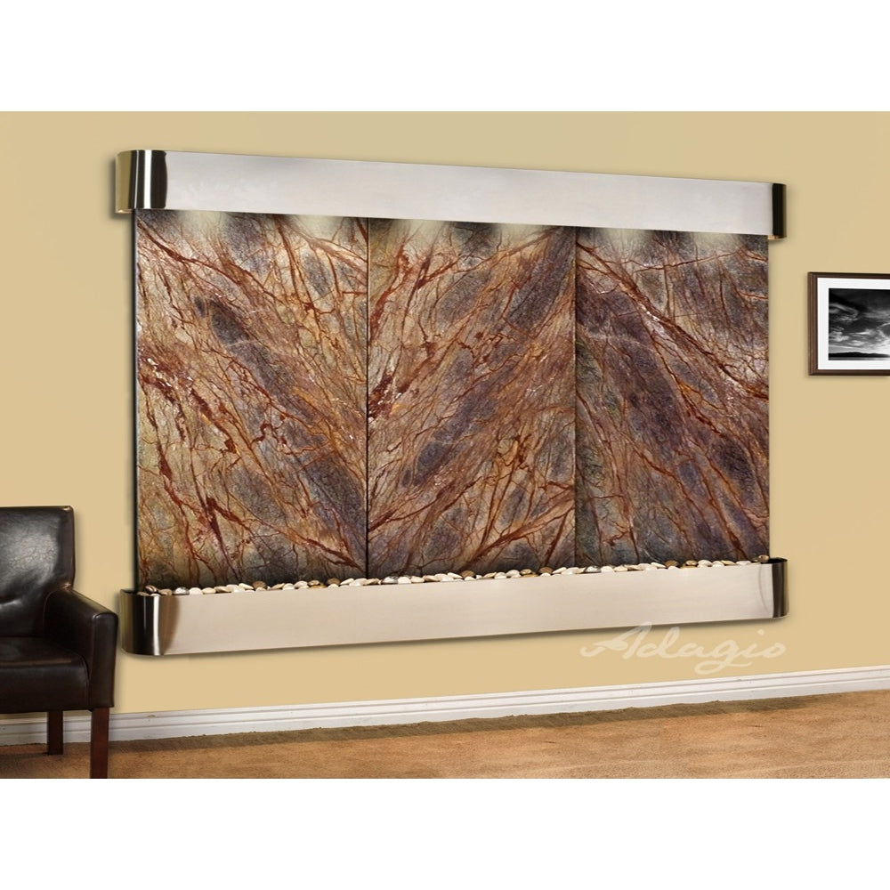 Adagio Solitude River 69"H x 78"W Indoor Wall Fountain SRR1011