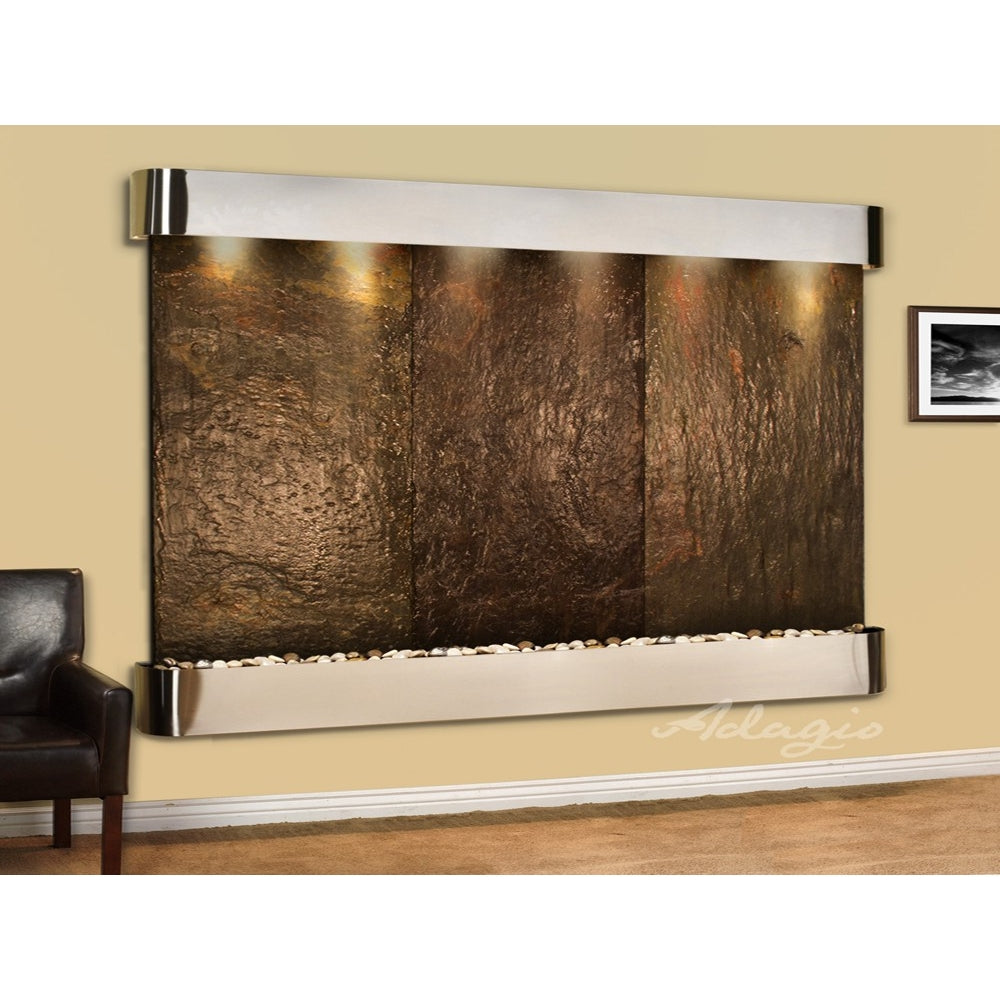 Adagio Solitude River 69"H x 78"W Indoor Wall Fountain SRR1011
