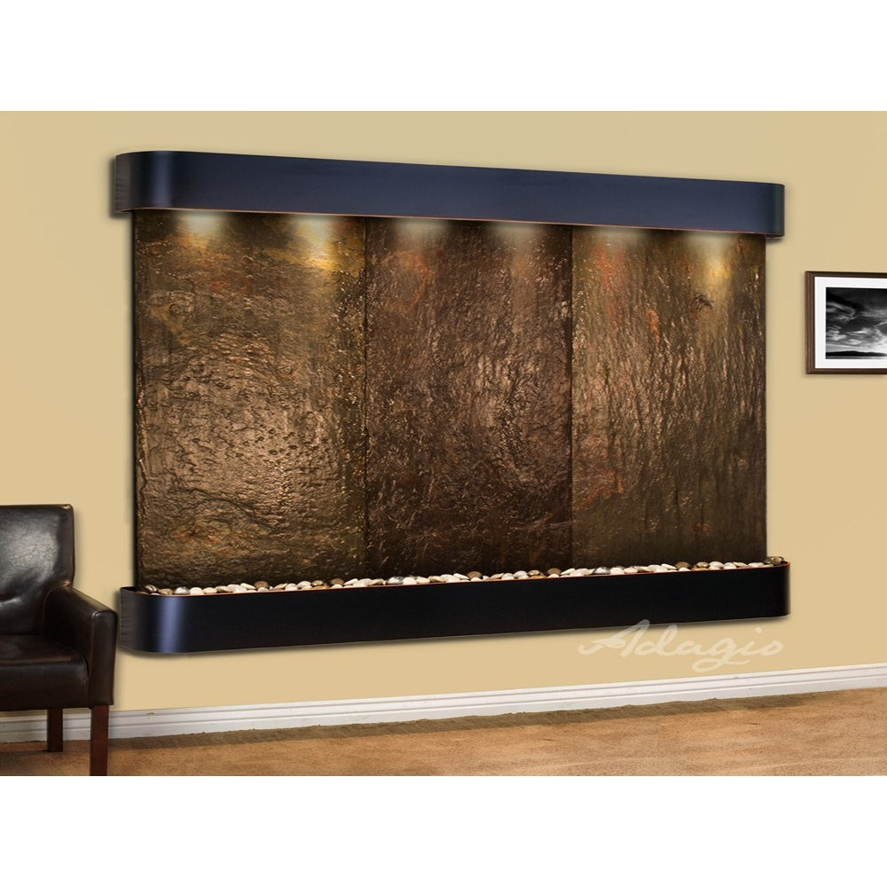 Adagio Solitude River 69"H x 78"W Indoor Wall Fountain SRR1011