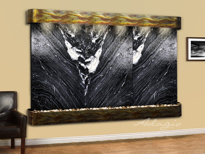 Adagio Solitude River 69"H x 78"W Indoor Wall Fountain SRR1011