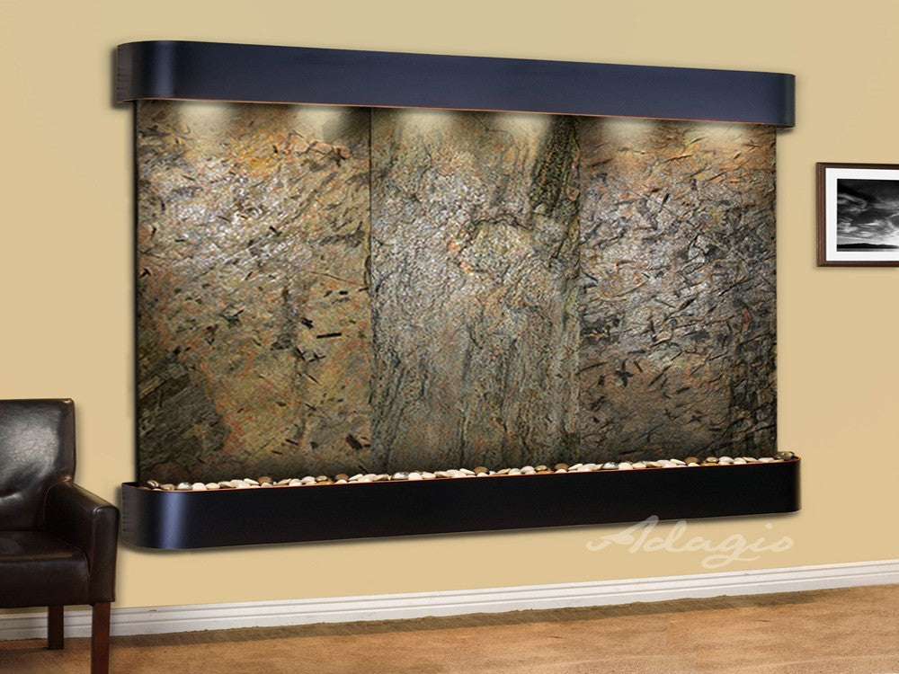 Adagio Solitude River 69"H x 78"W Indoor Wall Fountain SRR1011