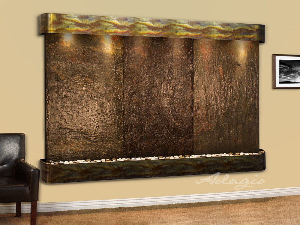 Adagio Solitude River 69"H x 78"W Indoor Wall Fountain SRR1011