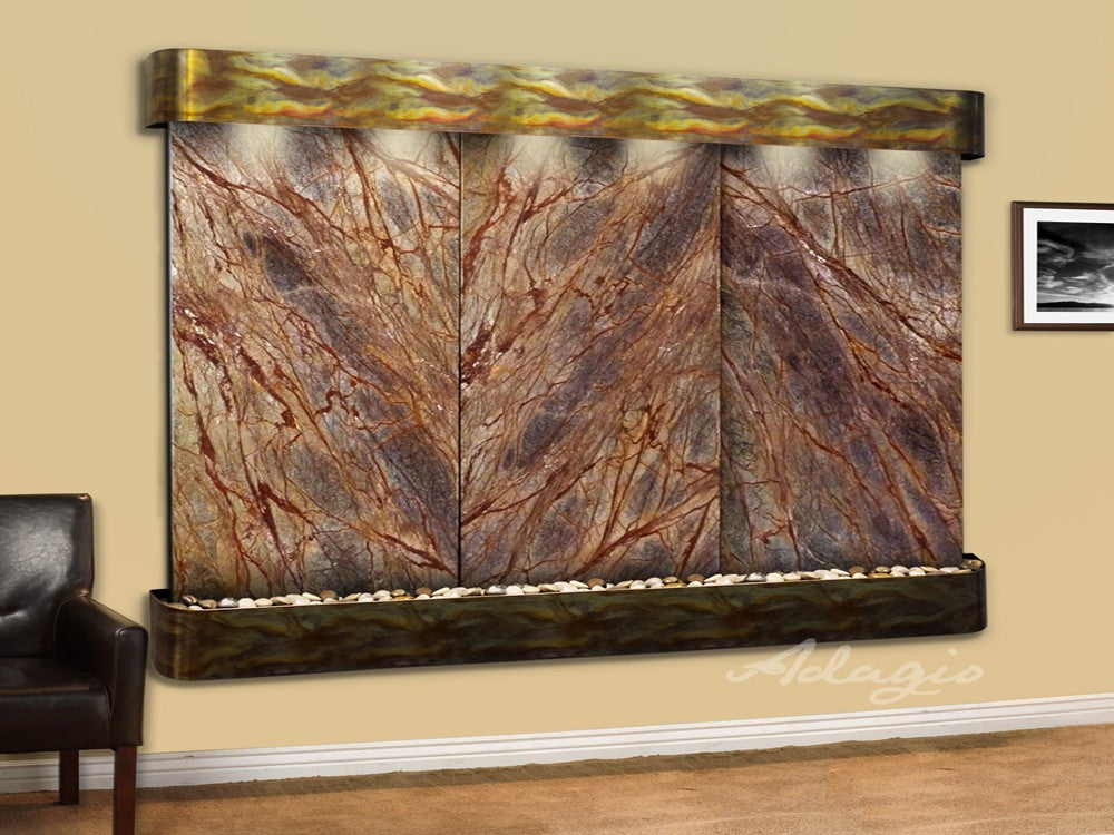 Adagio Solitude River 69"H x 78"W Indoor Wall Fountain SRR1011