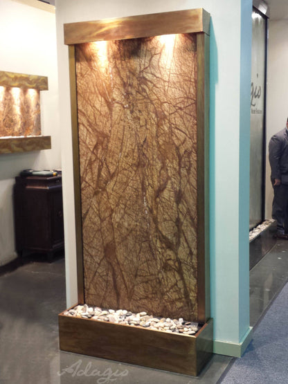 Adagio Tranquil River Flush Mounted to Rear of the Base 90"H x 41"W Indoor Floor Fountain TRF3512