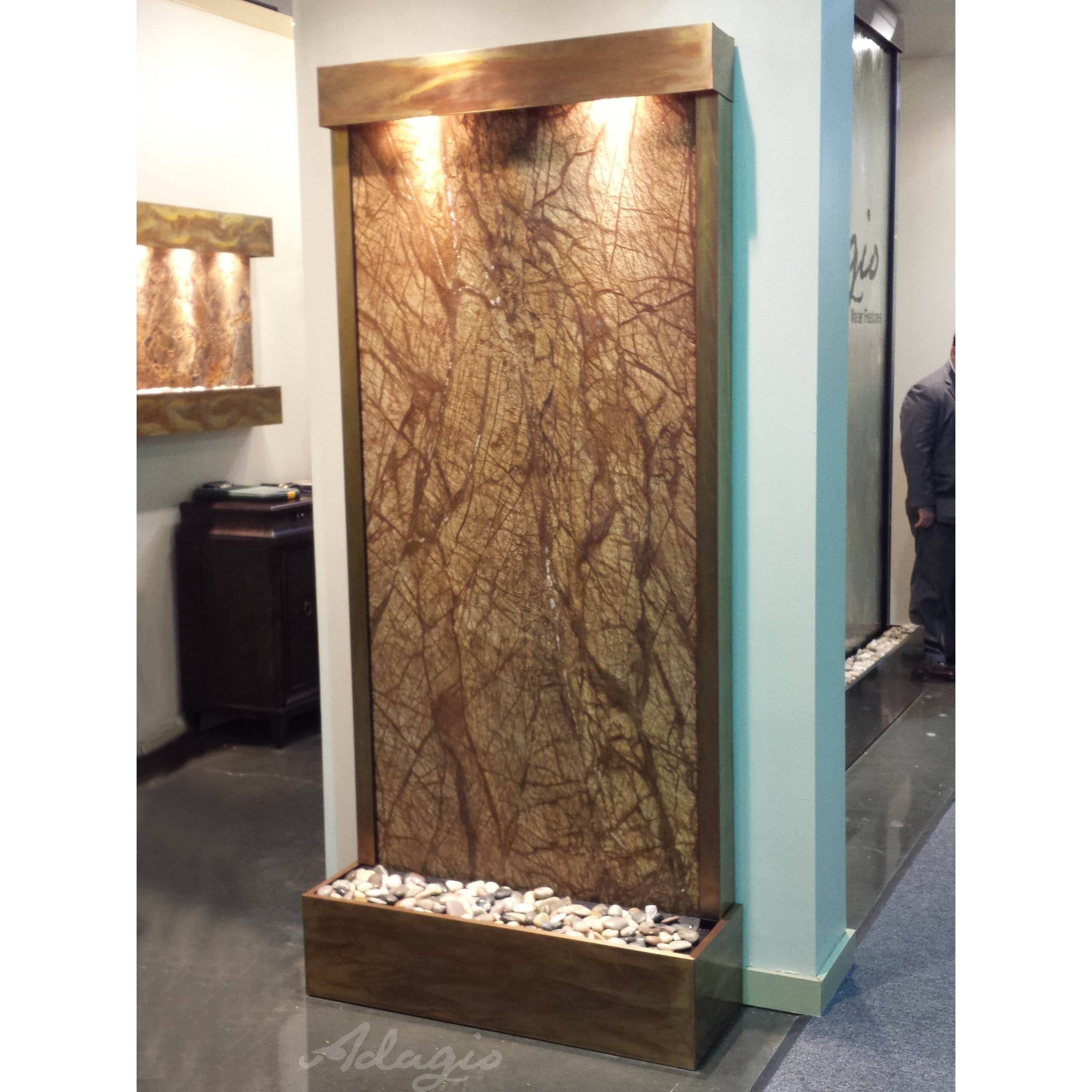 Adagio Tranquil River Flush Mounted to Rear of the Base 90"H x 41"W Indoor Floor Fountain TRF3512