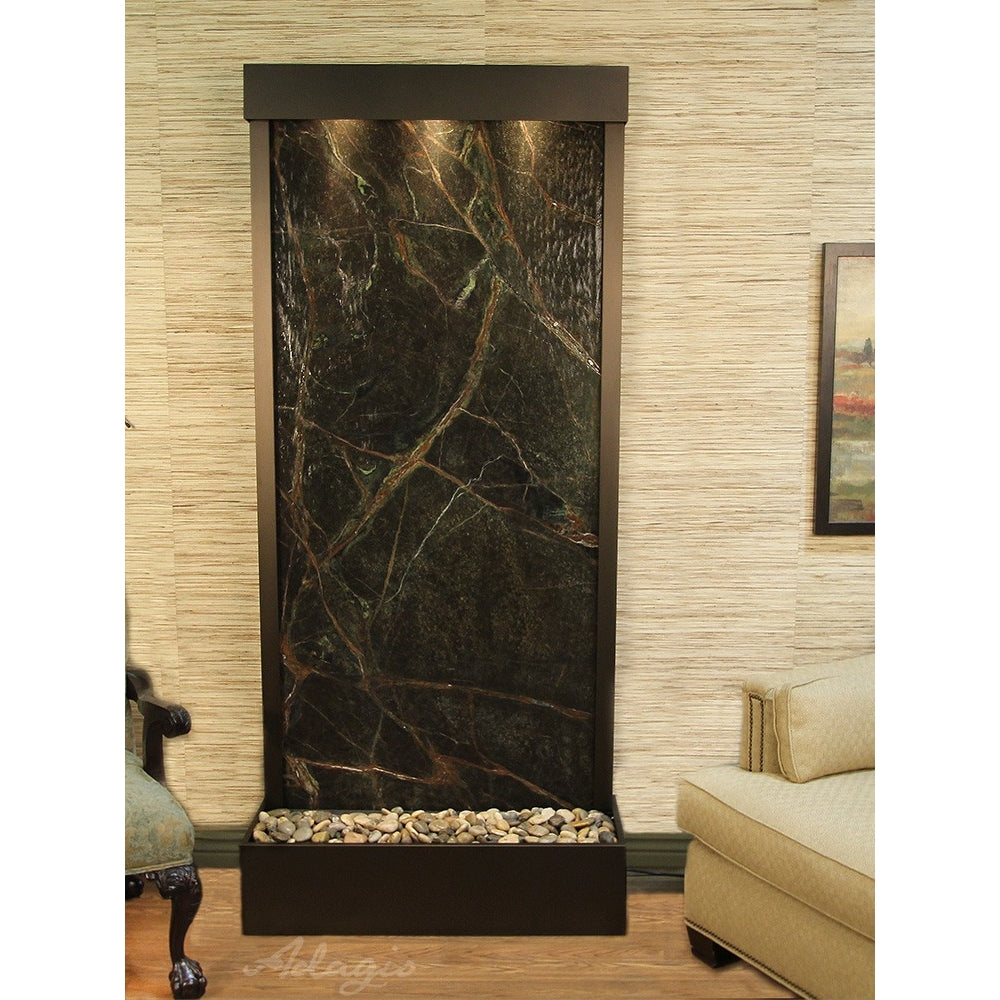 Adagio Tranquil River Flush Mounted to Rear of the Base 90"H x 41"W Indoor Floor Fountain TRF3512